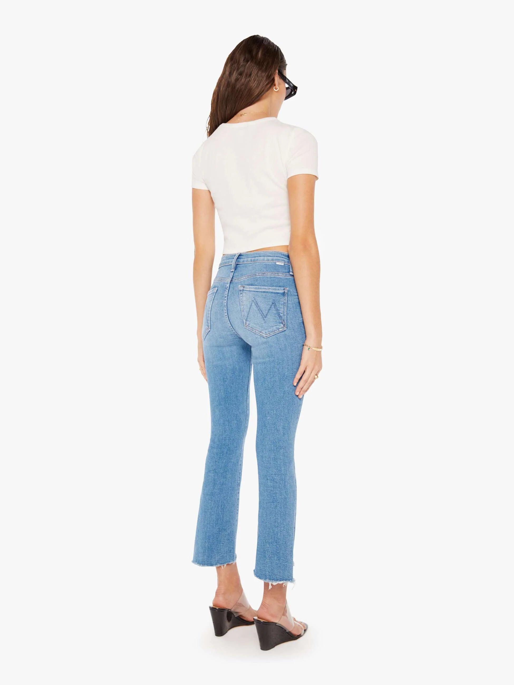 Jeans Mother The Insider Crop Step Fray