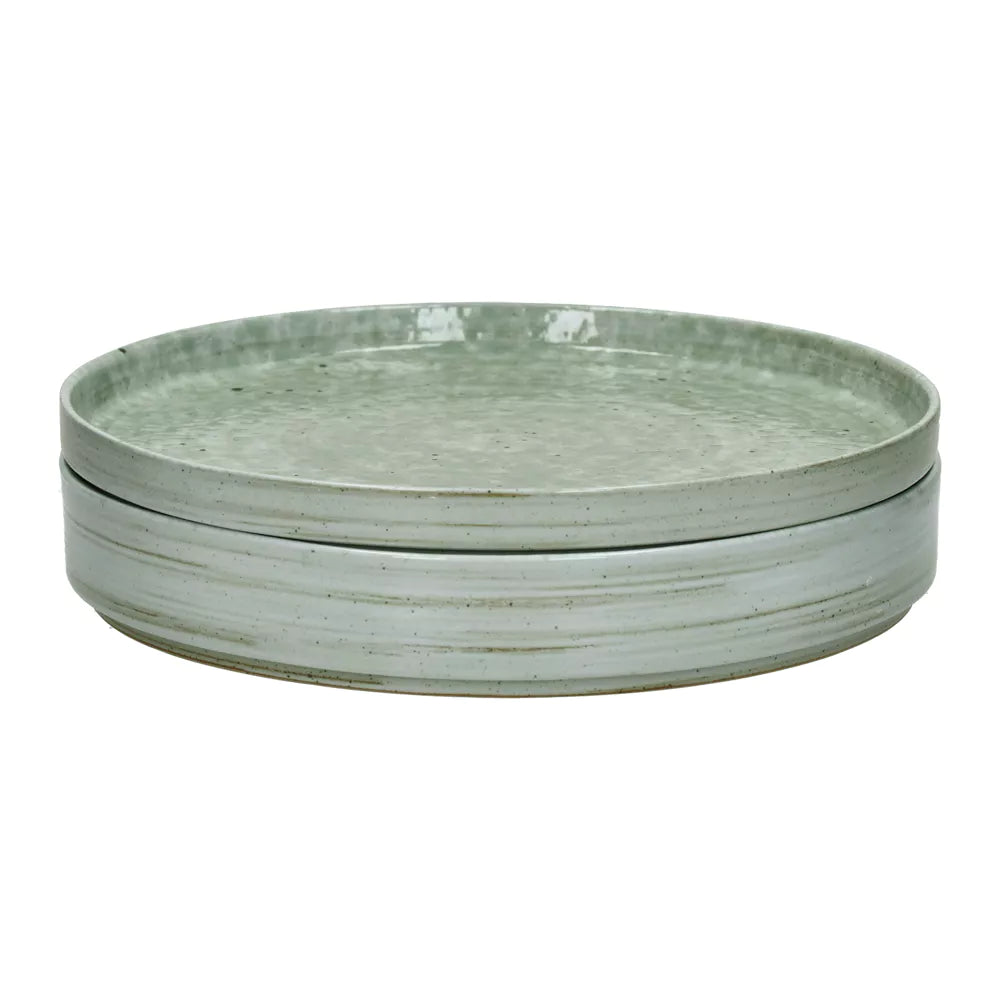 Bord Epices Dinerbord L D27 x H2,6 cm Groen