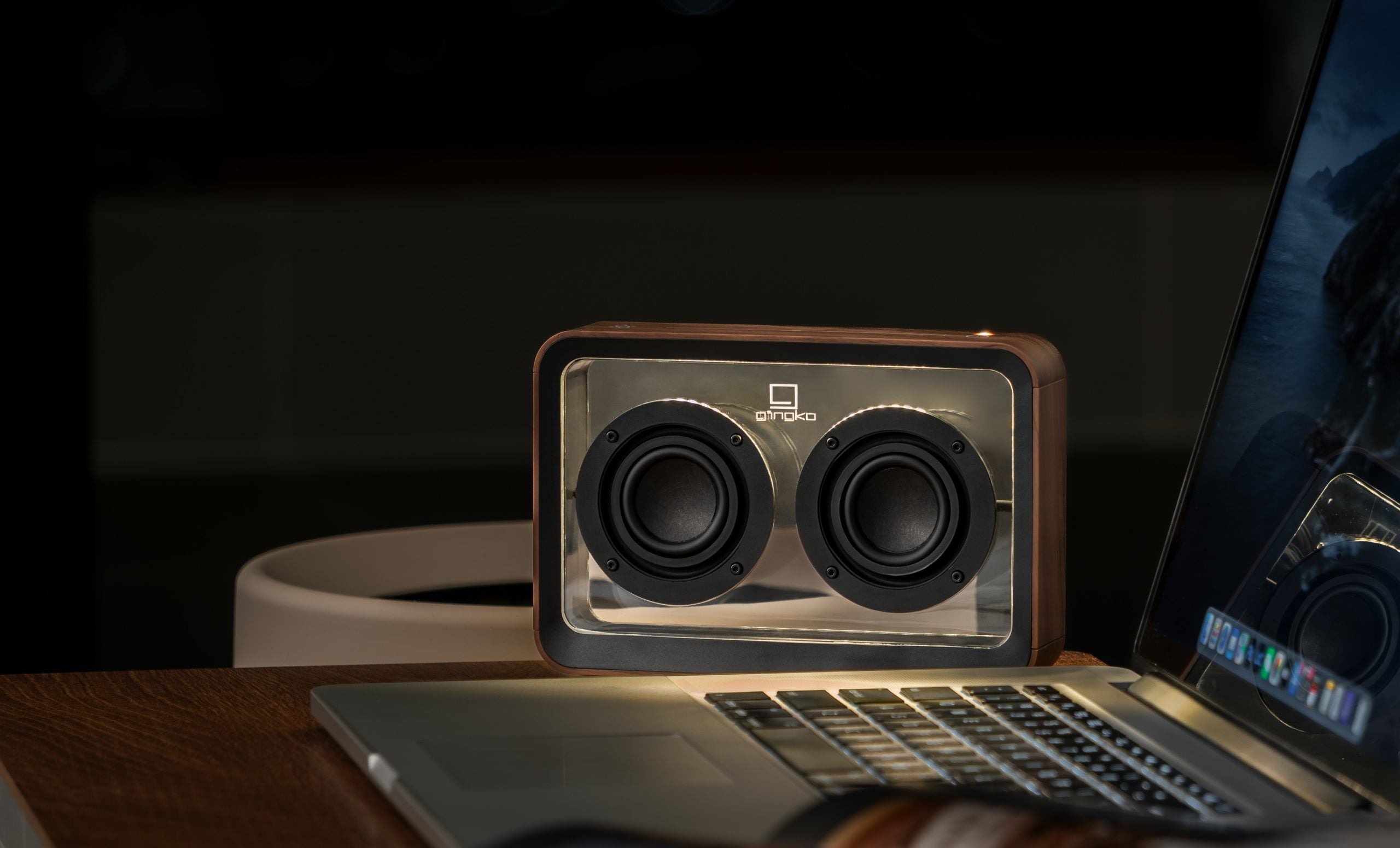 Speaker Gingko Mage See-Through Bluetooth Walnut