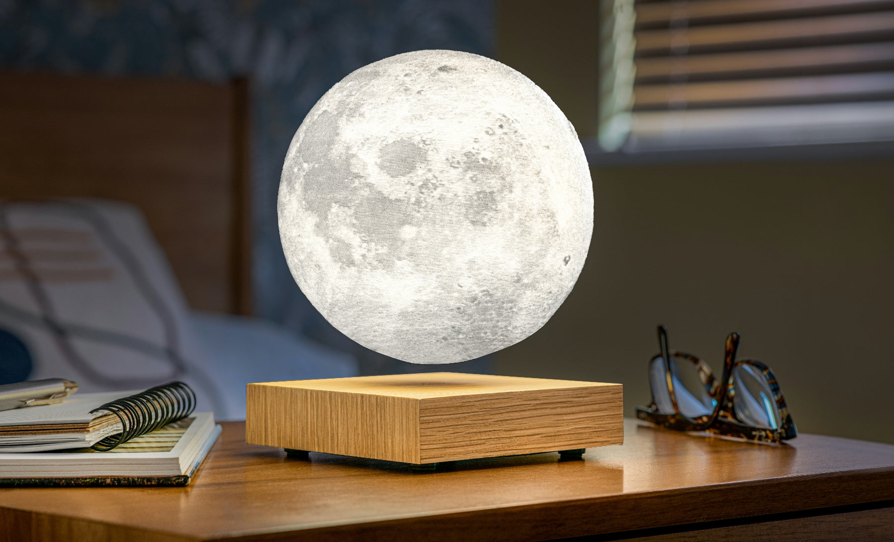 Lamp Gingko Smart Moon Light Ahorn Wood