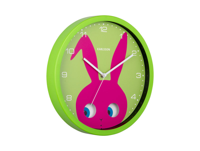 Klok Peekaboo Wall Clock Bunny