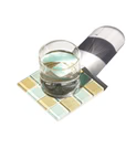 Glas Onderlegger Studio Matrix Coaster Chess Wit Beige