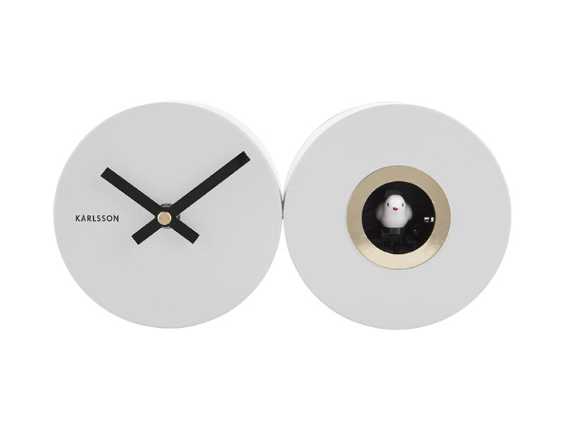 Klok Duo Cuckoo Wall Clock Wit