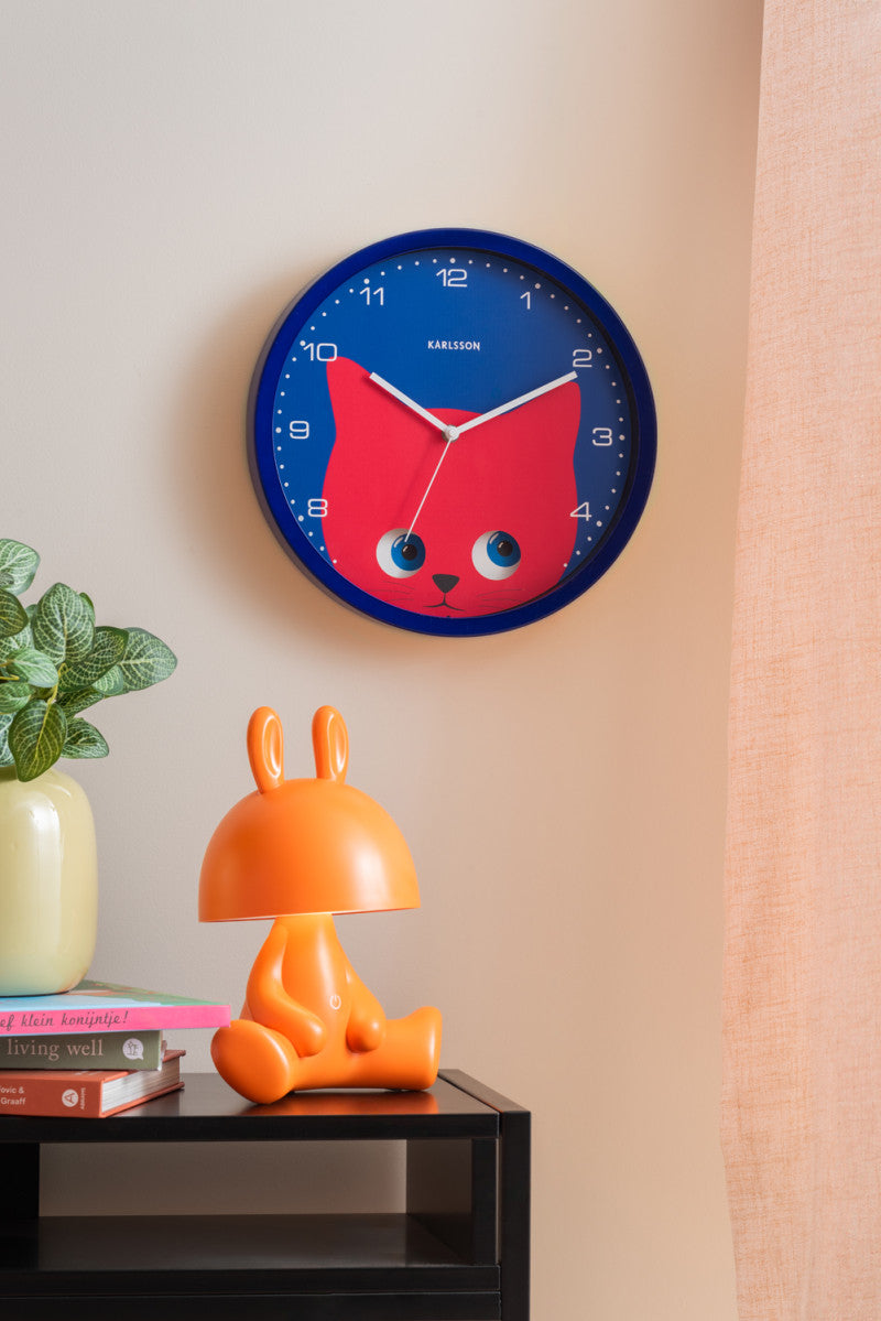 Klok Peekaboo Wall Clock Cat