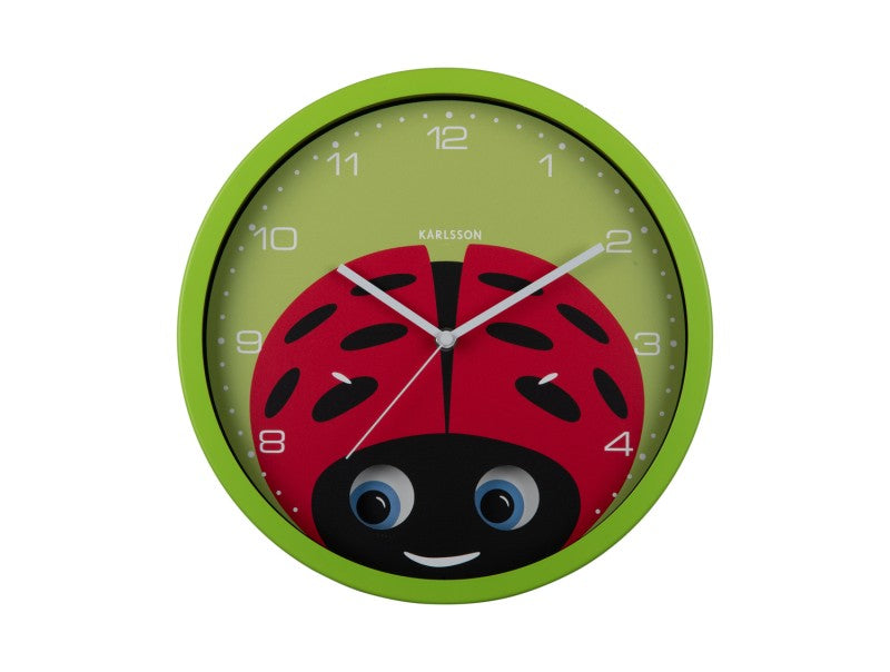 Klok Peekaboo Wall Clock Ladybug