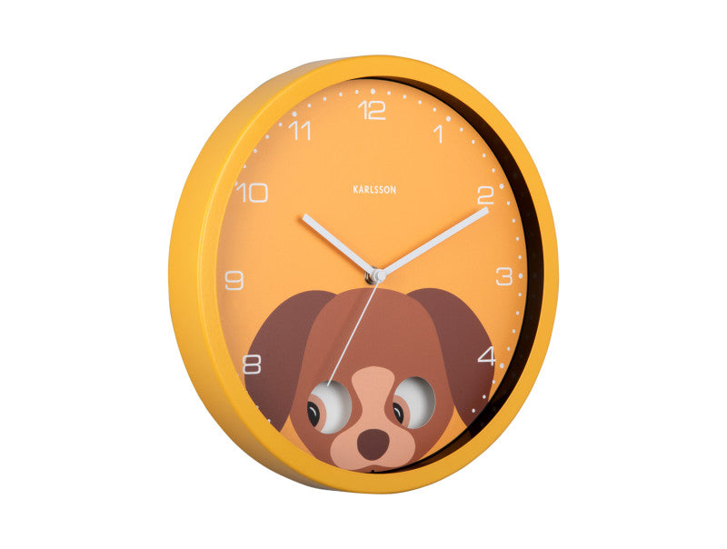 Klok Peekaboo Wall Clock Dog