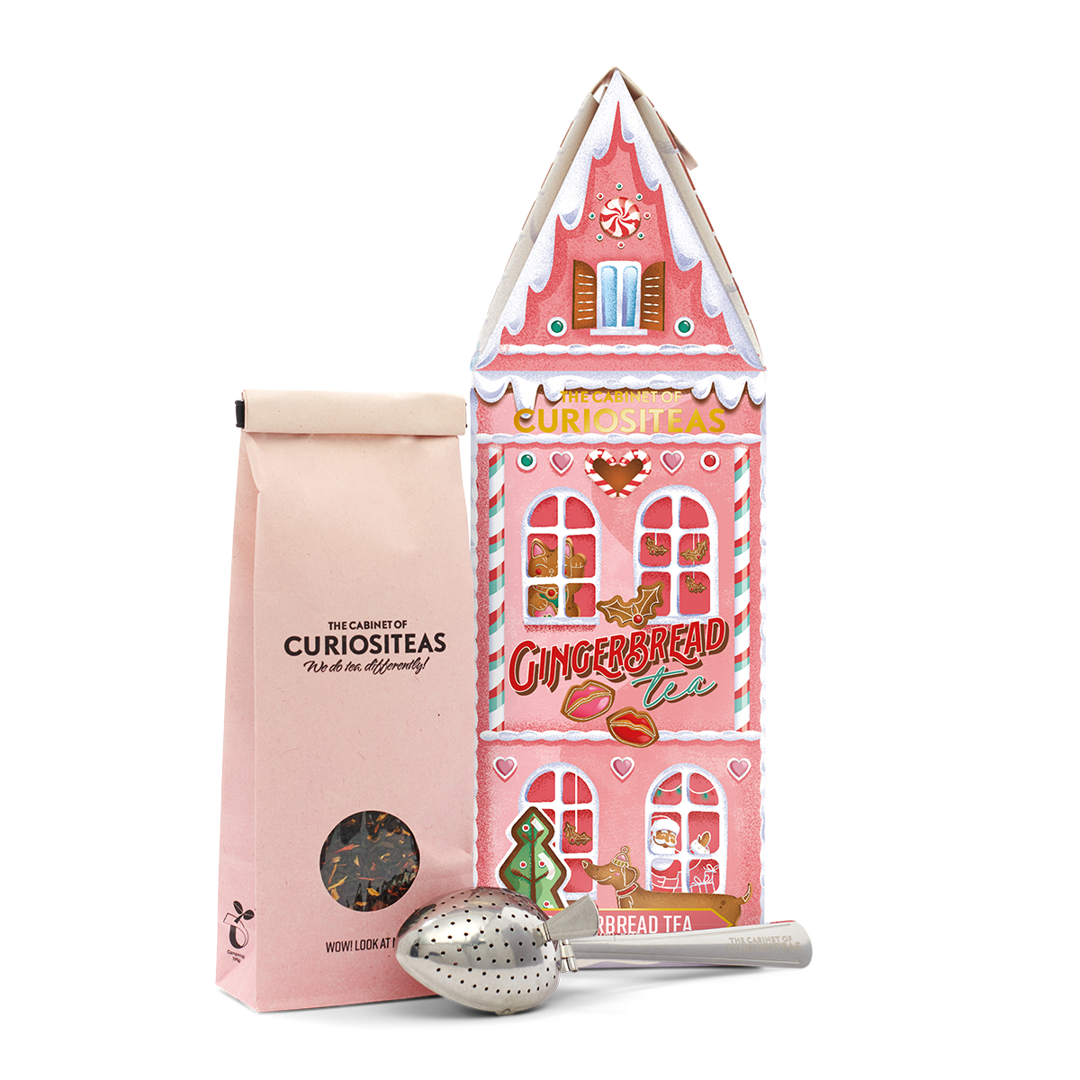 Thee Gingerbread House Giftbox Pink