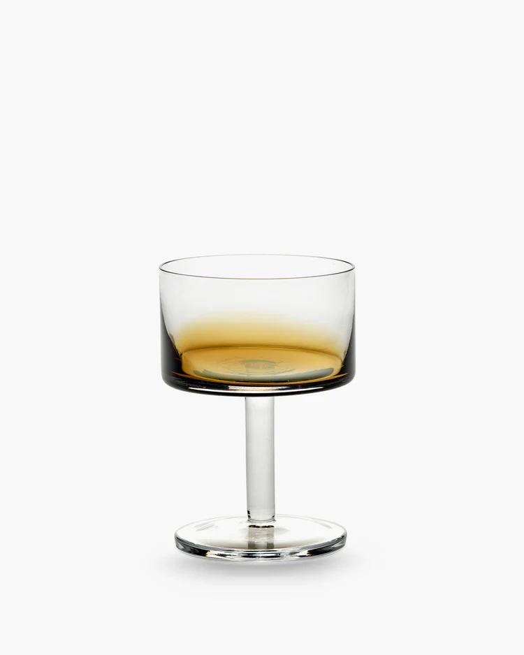 Champagne Coupe Glas Zuma Amber D8,5 H12,5 cm Set 4