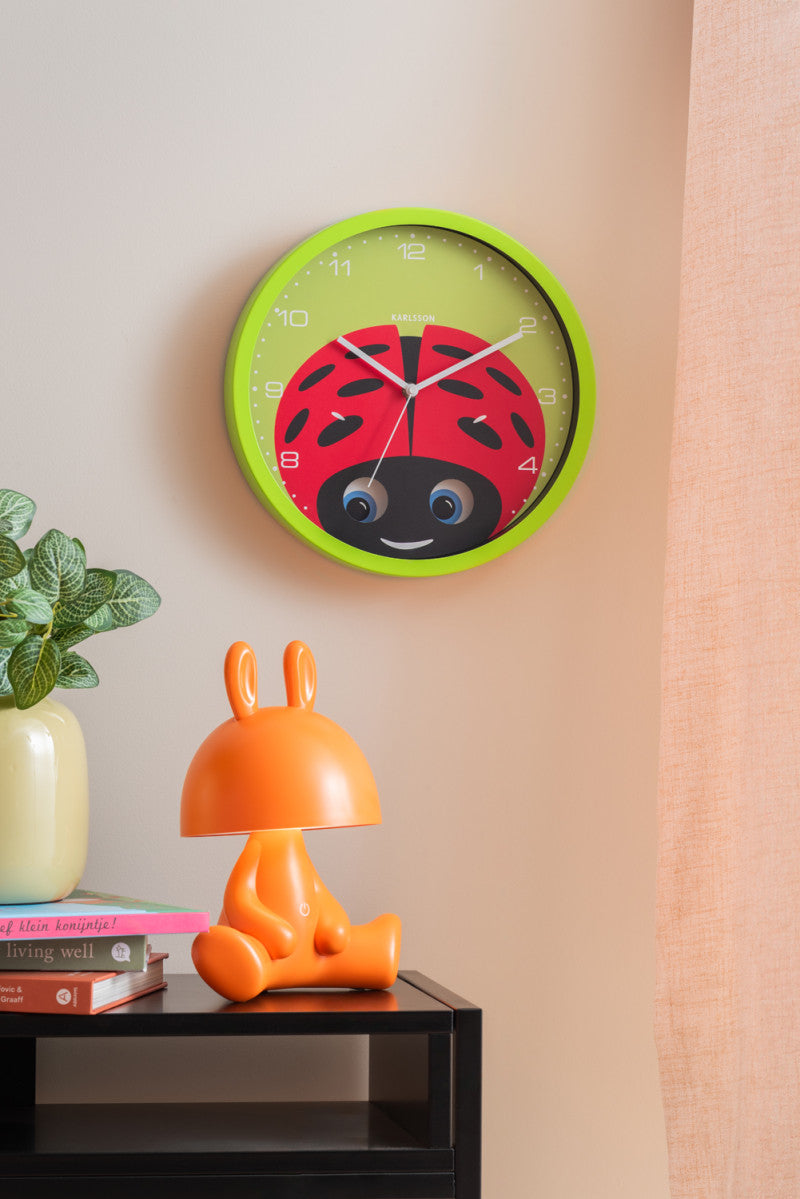 Klok Peekaboo Wall Clock Ladybug