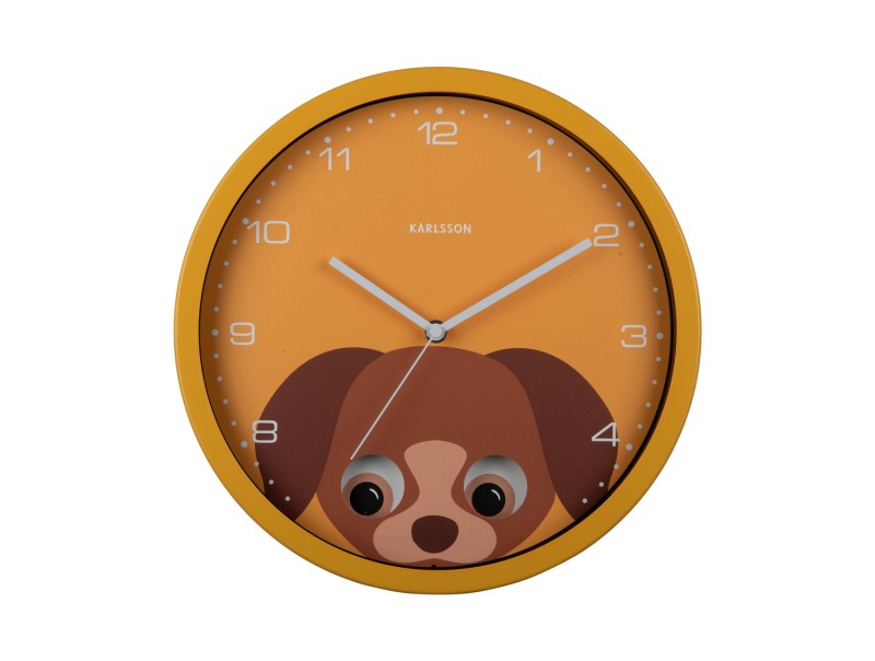 Klok Peekaboo Wall Clock Dog