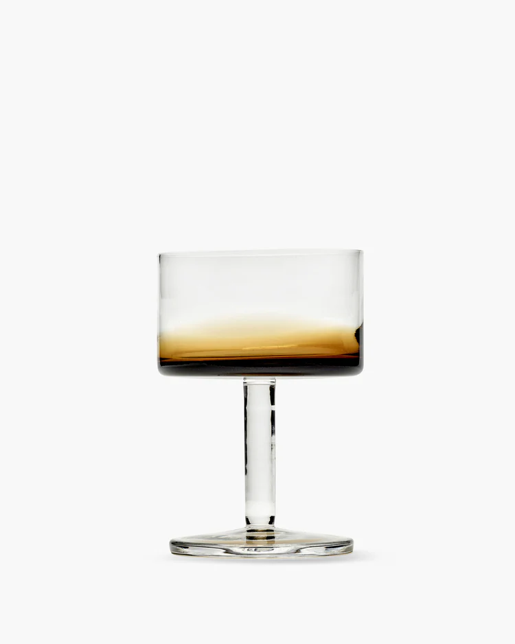 Champagne Coupe Glas Zuma Amber D8,5 H12,5 cm Set 4