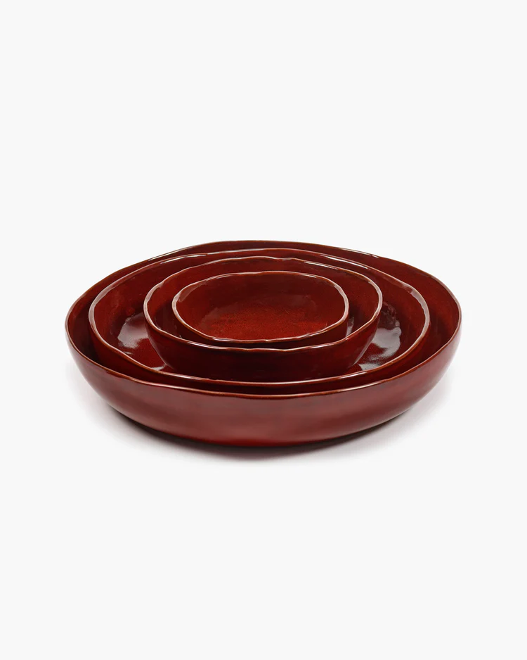 Serveer Schaal La Mere L D37 H7 cm Venetian Red