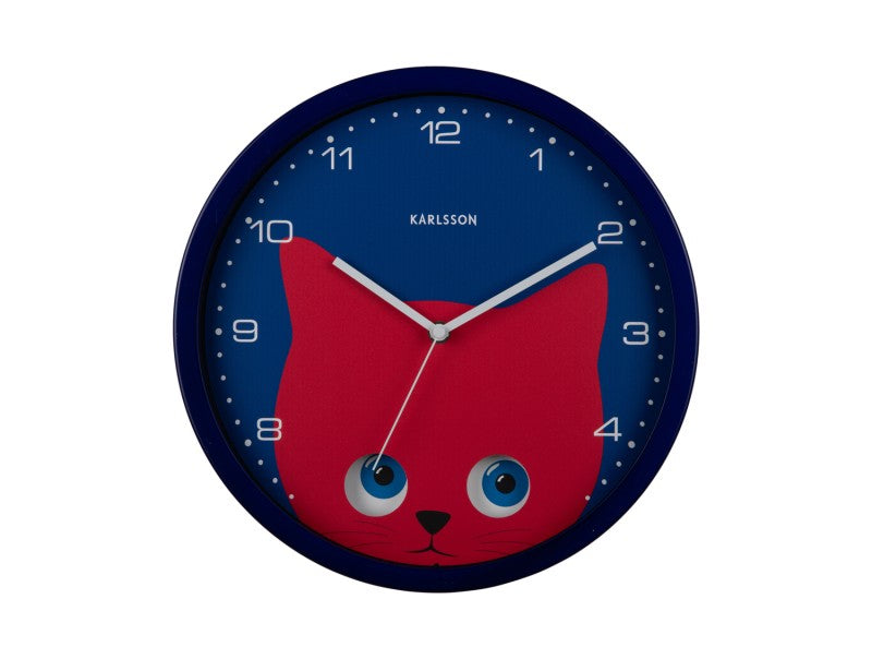 Klok Peekaboo Wall Clock Cat