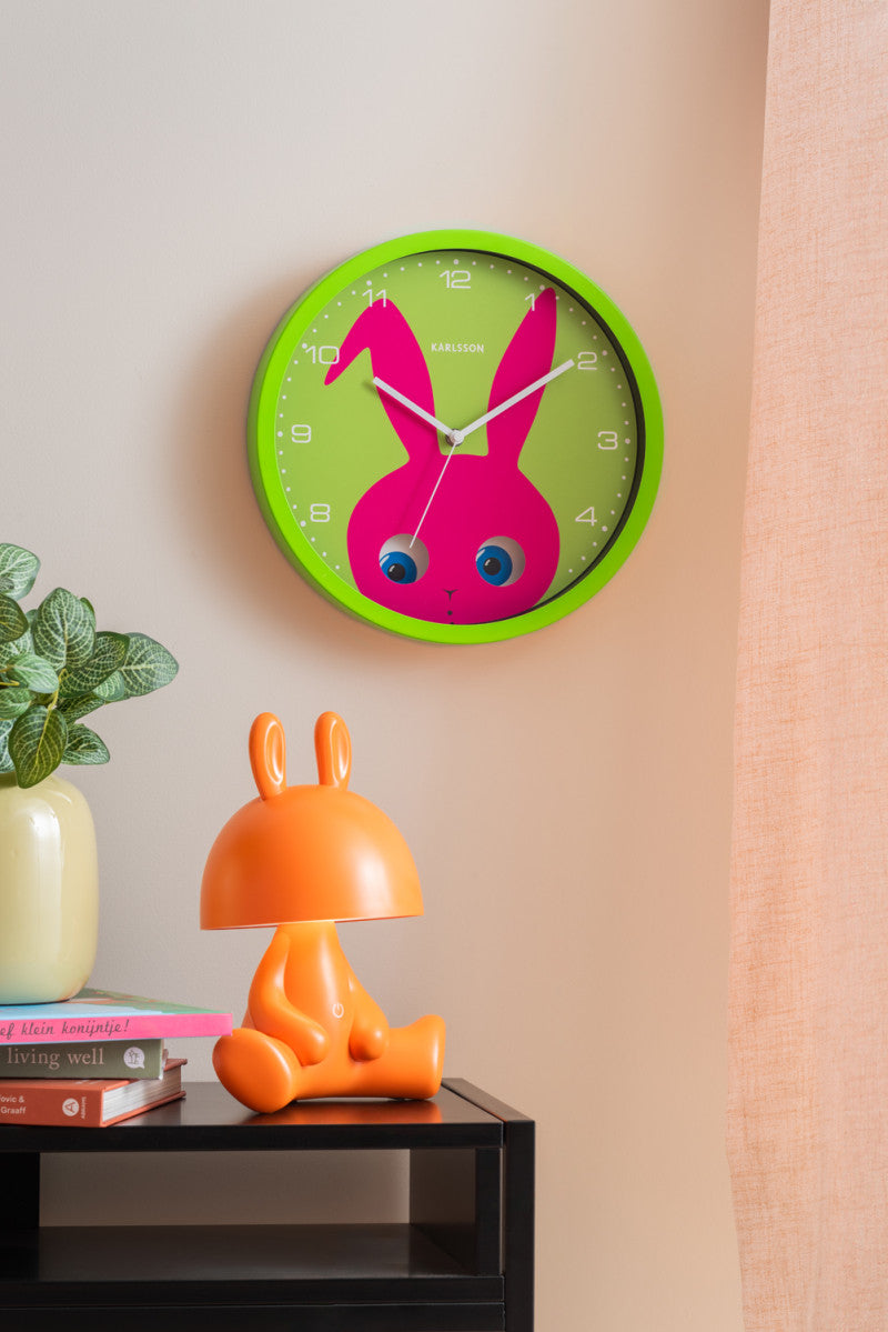 Klok Peekaboo Wall Clock Bunny