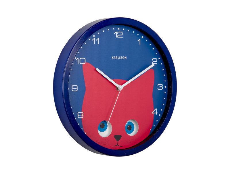 Klok Peekaboo Wall Clock Cat