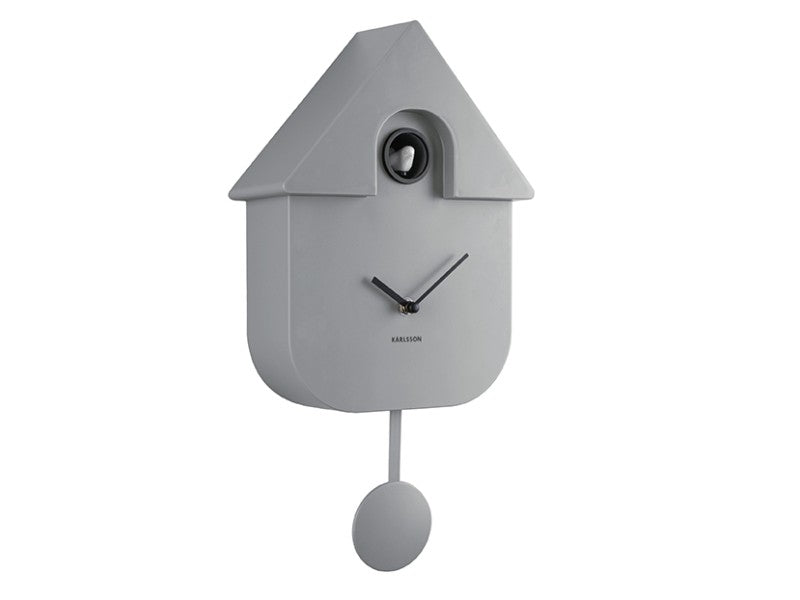 Klok Cuckoo Modern Wall Clock 41,5x8,5x21,5 cm Grijs