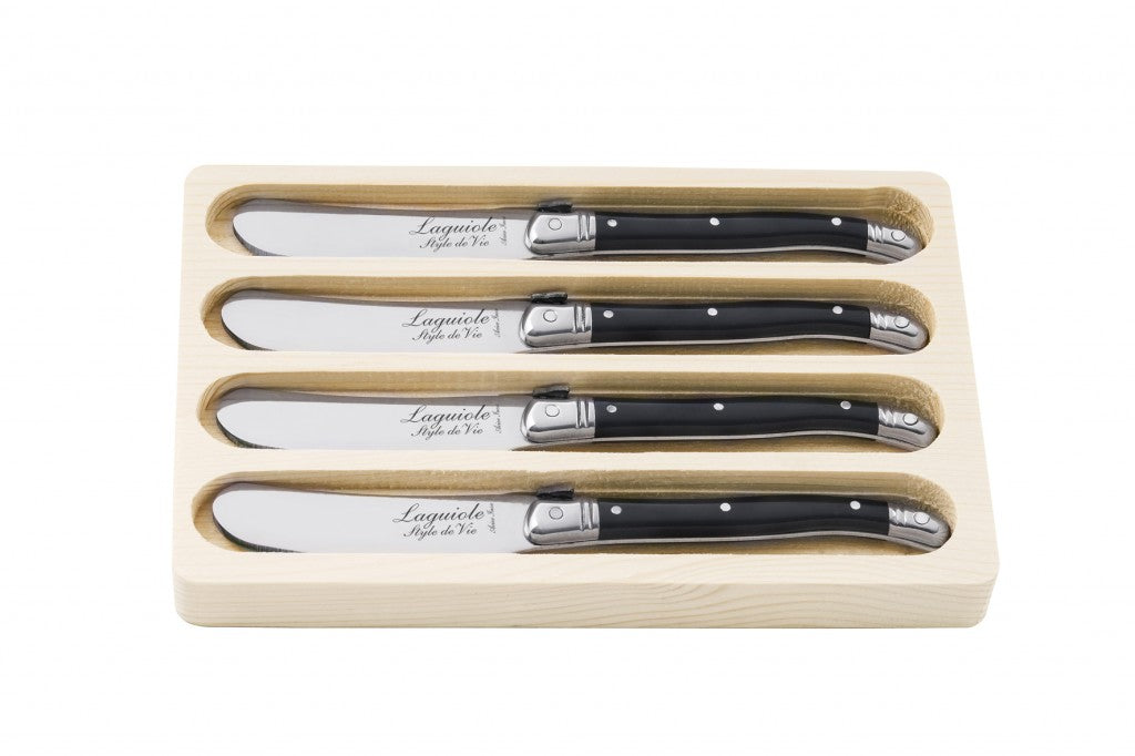 <transcy>Butter knives Premium Black Set 4</transcy>