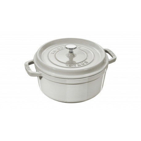 <transcy>Cocotte Staub Round 24cm White Truffle</transcy>