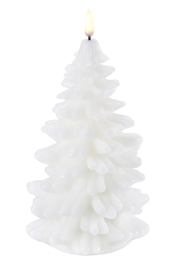 Kaars Led Christmas Tree Nordic White D11 H18