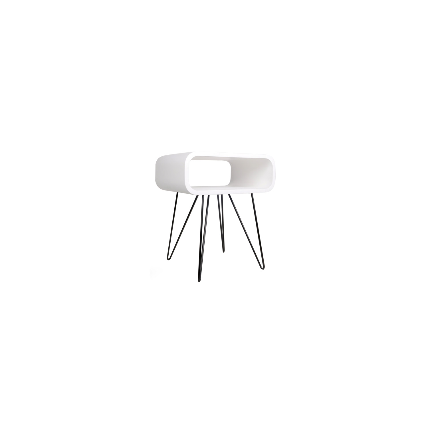 Tafel XLboom Metro End Table White - Black Legs